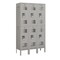 Salsbury Industries 2 Tier Vented Locker, 36"Wx66"Hx12"D, 6 Door, Gray, Unassembled 72352GY-U - alternate 1